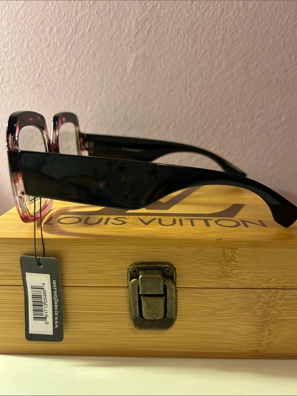 Pink Tortoiseshell Square Women's Sunglasses